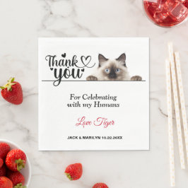 Siamese Peeking kat papier servetten