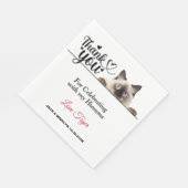 Siamese Peeking kat papier servetten (Hoek)