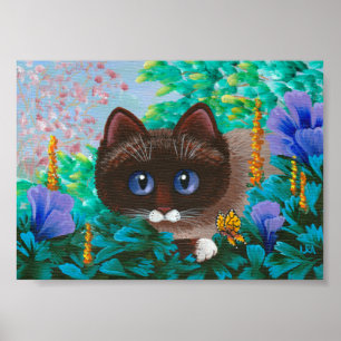 Siamese Ragdoll Birmese Summer Cat Poster