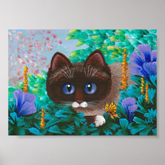 Siamese Ragdoll Birmese Summer Cat Poster (Voorkant)