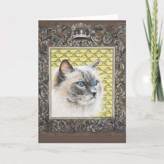 Siamese/Ragdoll/Himalayan Cat Wenskaart Kaart (Voorkant)