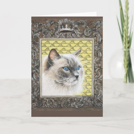 Siamese/Ragdoll/Himalayan Cat Wenskaart Kaart