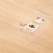 Siamese Rat met Birthday Cake Custom Acryl Uitnodigingen (Laagn)