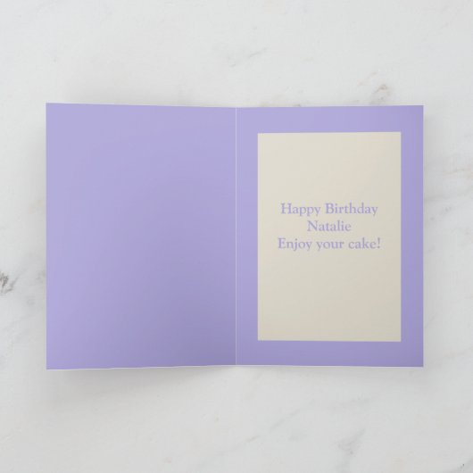 Siamese Rat met Birthday Cake Custom Kaart (Binnen)