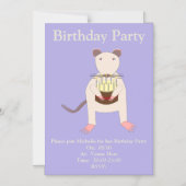 Siamese Rat met Birthday Cake Custom Magnetische Uitnodiging (Voorkant)