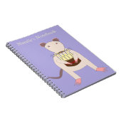 Siamese Rat met Birthday Cake Custom Notitieboek (Rechterzijde)