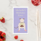 Siamese Rat met Birthday Cake Custom Servet (Insitu)