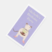 Siamese Rat met Birthday Cake Custom Servet (Hoek)