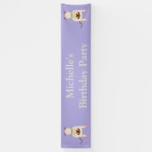 Siamese Rat met Birthday Cake Custom Spandoek (Verticaal)