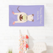 Siamese Rat met Birthday Cake Custom Spandoek (Insitu)