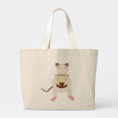 Siamese Rat met Birthday Cake Grote Tote Bag (Achterkant)