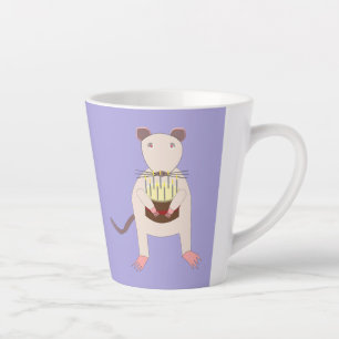 Siamese Rat met Birthday Cake Latte Mok