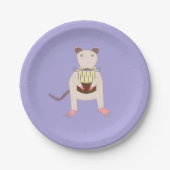 Siamese Rat met Birthday Cake Papieren Bordje (Voorkant)