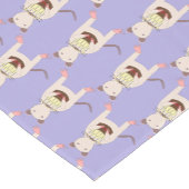 Siamese Rat met Birthday Cake Patterned Korte Tafelloper (Hoek)