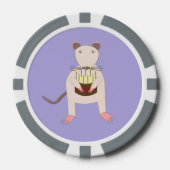 Siamese Rat met Birthday Cake Poker Chips (Voorkant)