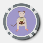 Siamese Rat met Birthday Cake Poker Chips (Achterkant)
