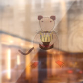 Siamese Rat met Birthday Cake Raamsticker (Vel 2)