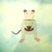 Siamese Rat met Birthday Cake Raamsticker (Vel 3)