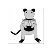 Siamese Rat met Birthday Cake Rubberstempel (Afrduk)