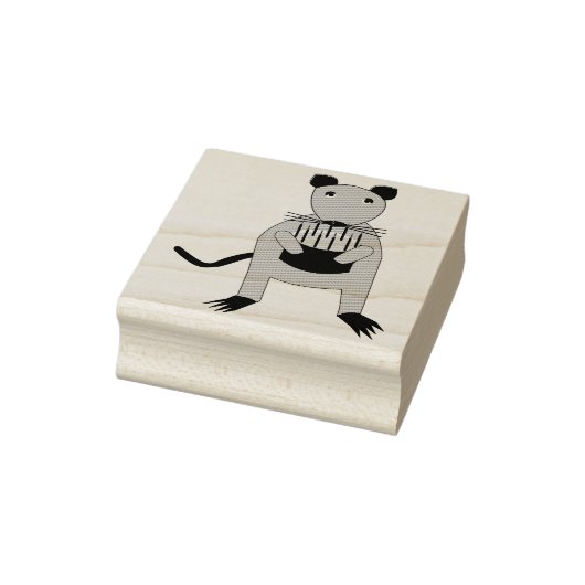 Siamese Rat met Birthday Cake Rubberstempel (Stempel)