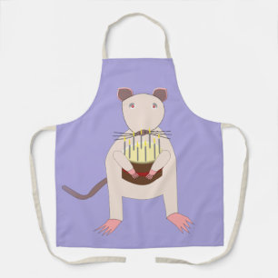 Siamese Rat met Birthday Cake Schort