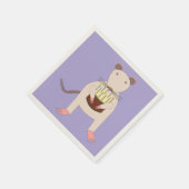 Siamese Rat met Birthday Cake Servet (Hoek)