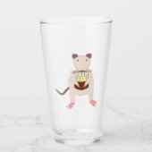 Siamese rat met verjaardagstaart glas (Voorkant)