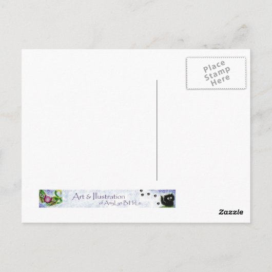 Siamese Red Ribbon Briefkaart (Achterkant)