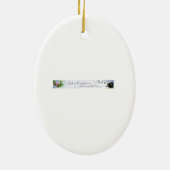 Siamese Red Ribbon Keramisch Ornament (Achterkant)