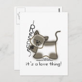 Siamese REDDING...het is een liefdesding! Briefkaart (Voorkant / Achterkant)