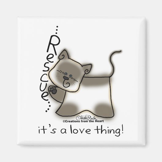 Siamese REDDING...het is een liefdesding! Magneet (Voorkant)