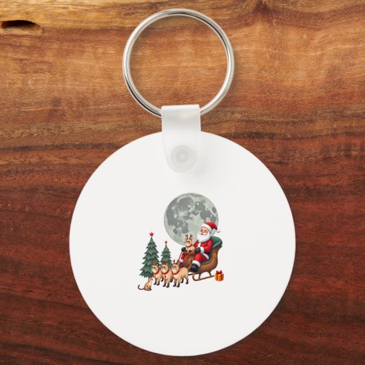 Siamese Reindeer Christmas Siamese Cat Lover Gifts Sleutelhanger (Voorkant)