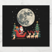 Siamese Reindeer Christmas Siamese Cat Lover Gifts Sparkling Wijnetiket (Enkel label)