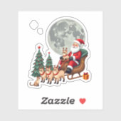 Siamese Reindeer Christmas Siamese Cat Lover Gifts Sticker (Vel)