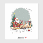 Siamese Reindeer Christmas Siamese Cat Lover Gifts Sticker (Vel)