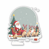 Siamese Reindeer Christmas Siamese Cat Lover Gifts Sticker (Voorkant)