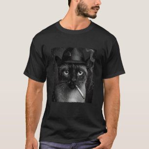 Siamese Rokt Tabak Meme Kat Liefhebber Kat Moeder T-shirt