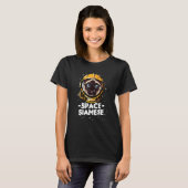Siamese ruimte astronaut kat mam t-shirt (Voorkant volledig)