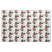 Siamese Santa Cat | Funny Kat kerstfeestdag Stof (Fat Quarter)