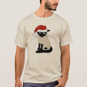 Siamese Santa Clause - Grappig kerstkerstfeest T-shirt (Voorkant)