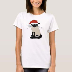 Siamese Santa Clause - Grappig kerstkerstkat T-shirt