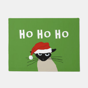 Siamese Santa Clause   Vreemde kerstfeestdag Deurmat