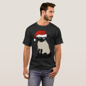 Siamese Santa Humorous Christmas Holiday Kitty Cat T-shirt (Voorkant volledig)
