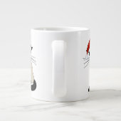 Siamese Santa | Vreemde kerstfeestdag Keukenkat Grote Koffiekop (Achterkant)