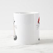 Siamese Santa | Vreemde kerstfeestdag Keukenkat Grote Koffiekop (Voorkant)