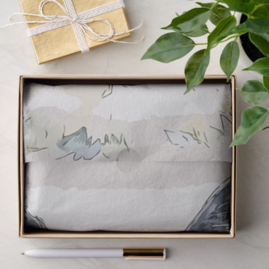 Siamese Shorthair Cat Waterverf Sketch Tissuepapier (Geschenk)