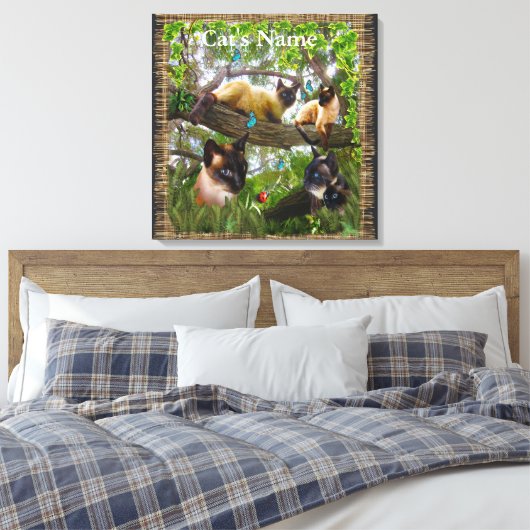 Siamese Sophie Canvas Afdruk (Insitu (Slaapkamer))