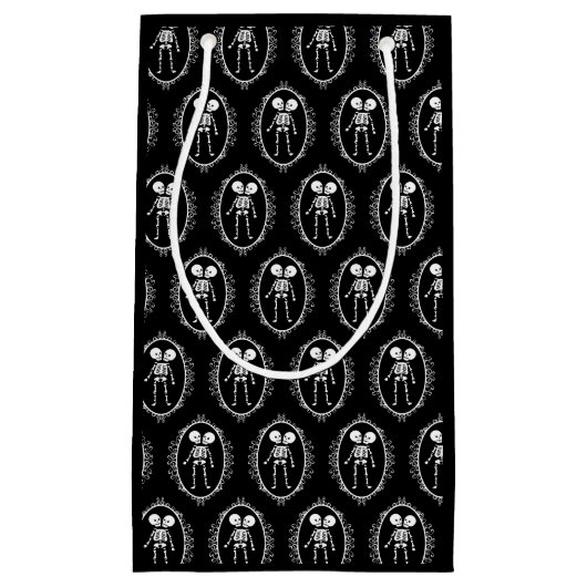 Siamese tweeling skelet Gothic Klein Cadeauzakje (Voorkant)