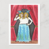 Siamese Twins circus + zijdelingse show briefkaart (Voorkant)