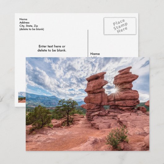 Siamese Twins Colorado Sunburst Briefkaart (Voorkant / Achterkant)